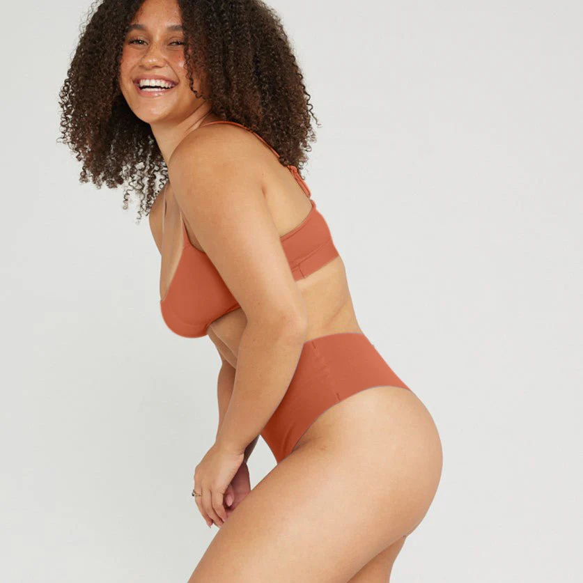 Mid-Rise Thong - Seamless Cotton - Black - Image 19