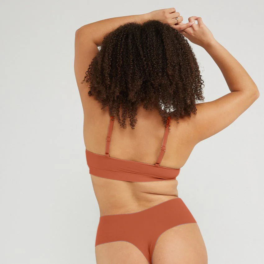Mid-Rise Thong - Seamless Cotton - Black - Image 20